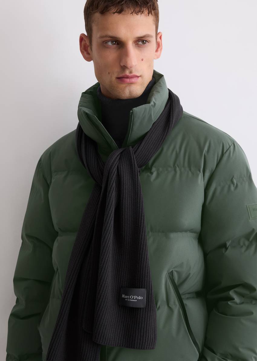 Knitted scarf made from pure organic cotton