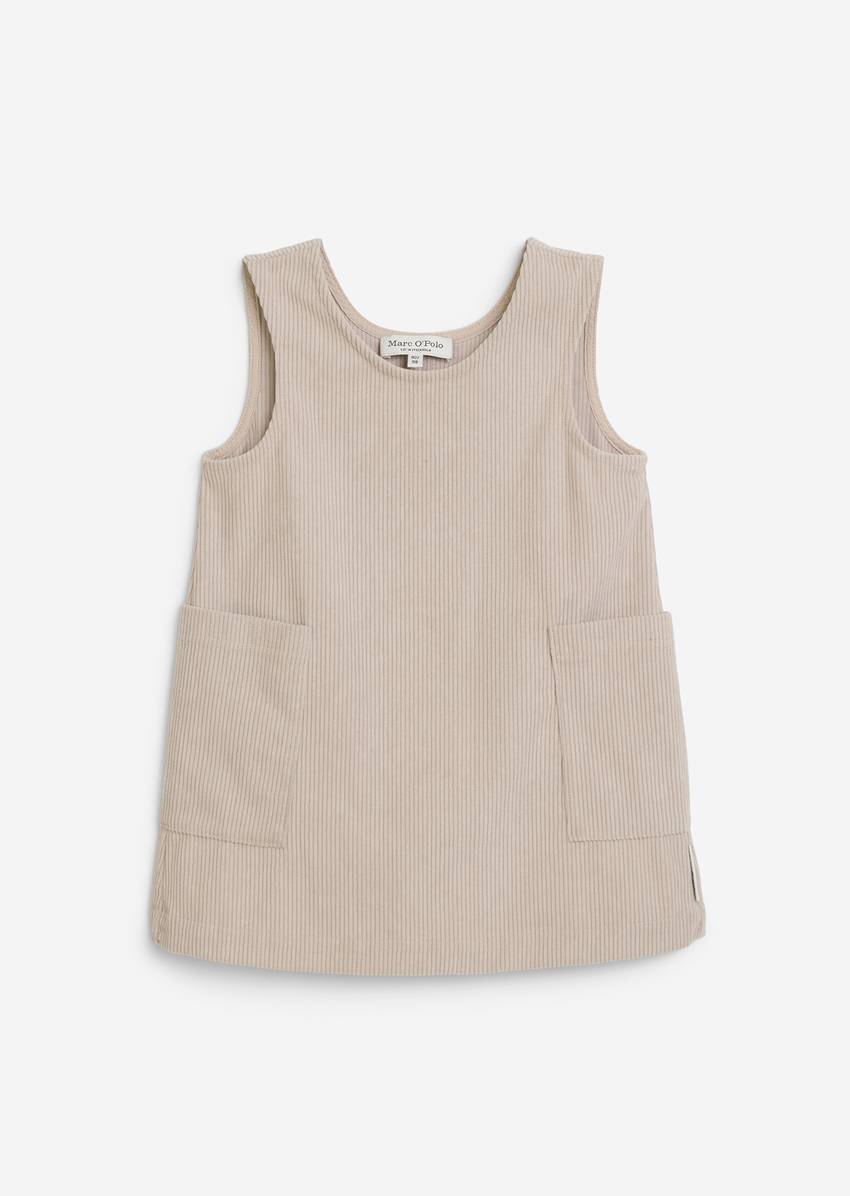 KIDS-GIRLS corduroy dress with soft ribbed structure