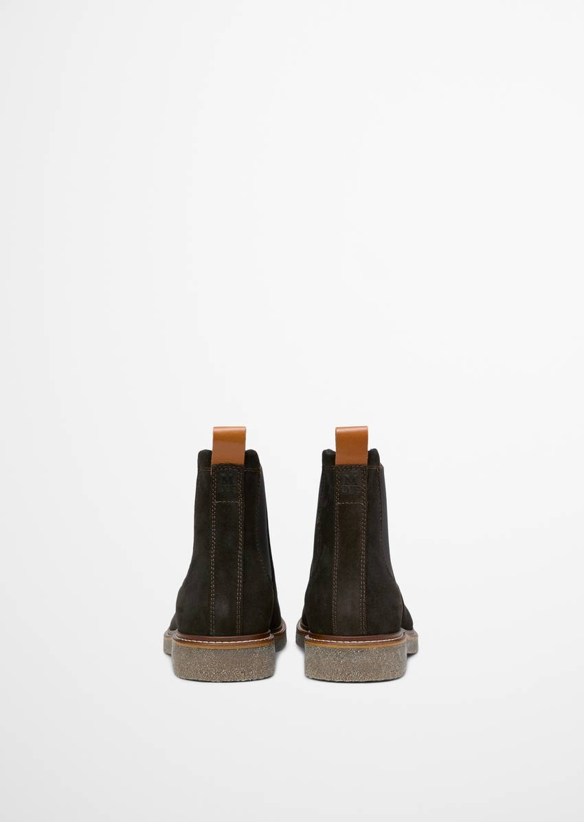 Chelsea boot model Linus made from soft suede cowhide