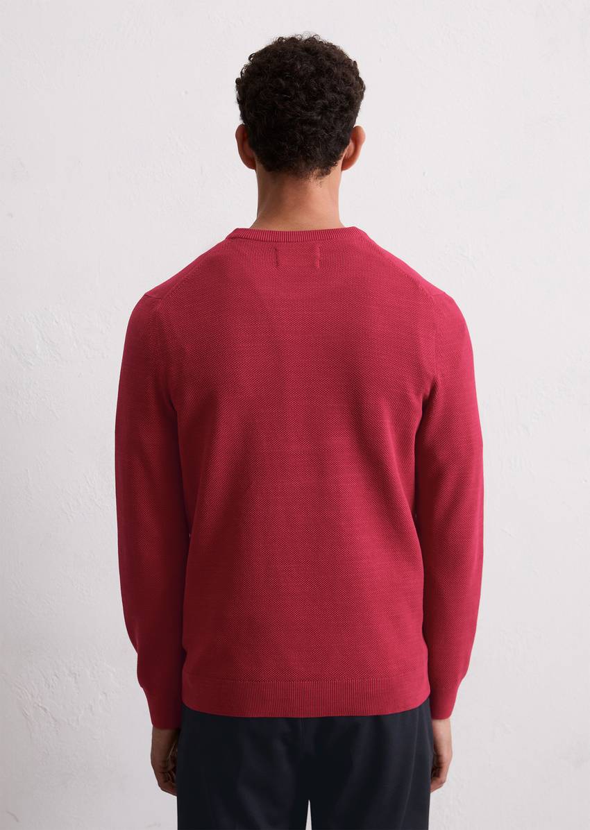 Sweater regular made from organic cotton piqué