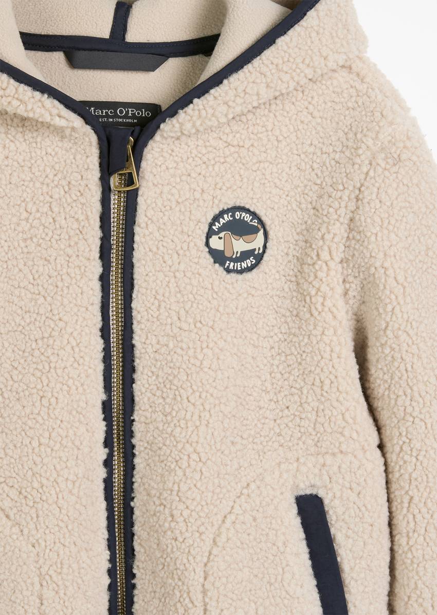 KIDS-BOYS hooded teddy jacket with fleece inside