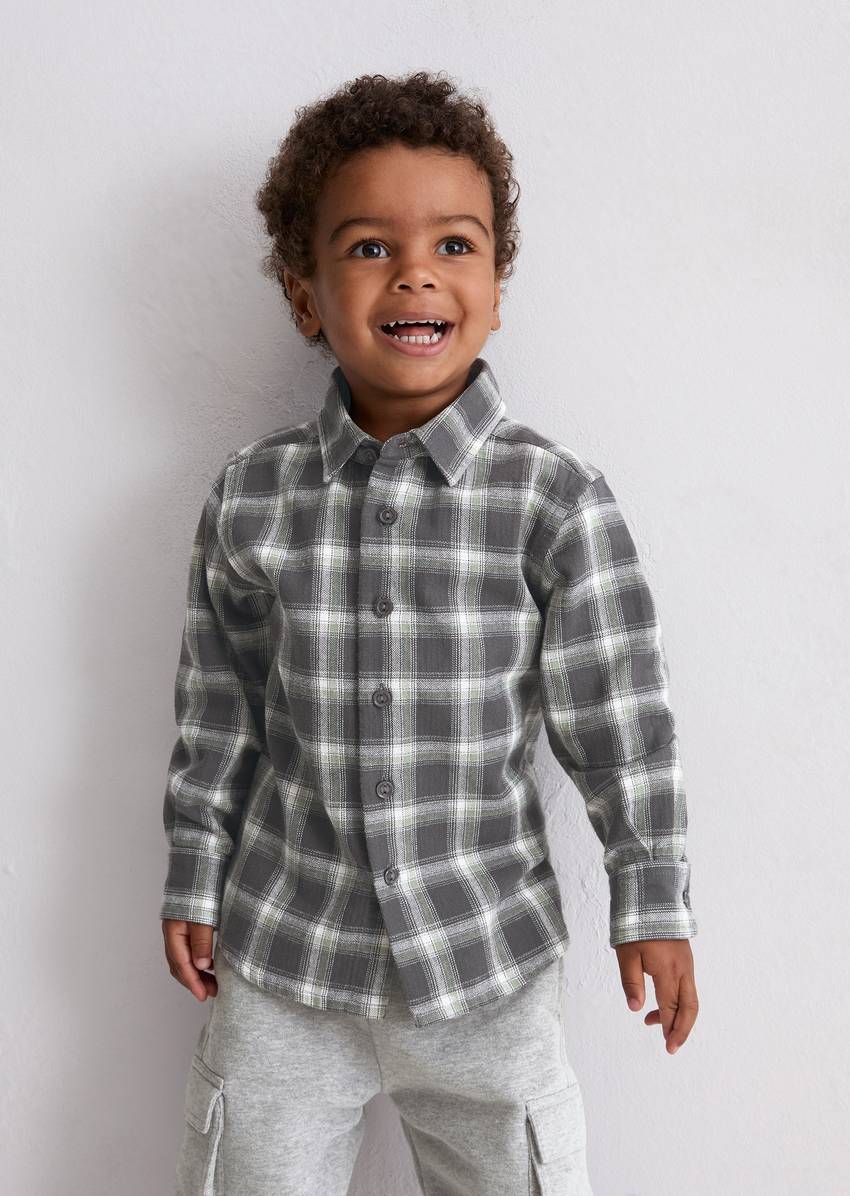 KIDS-BOYS shirt made of cotton in a flannel look