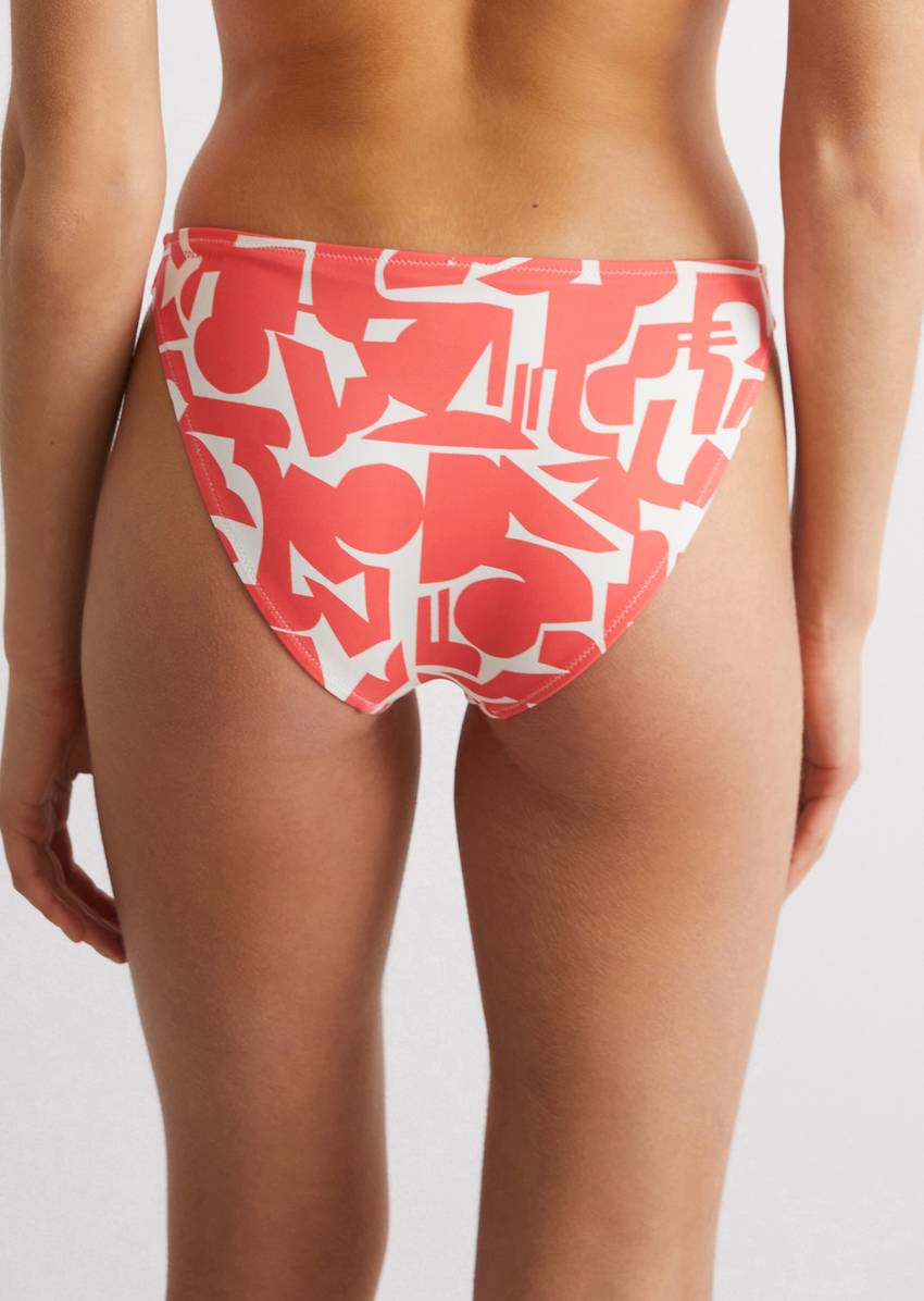 Bikini briefs made from recycled material