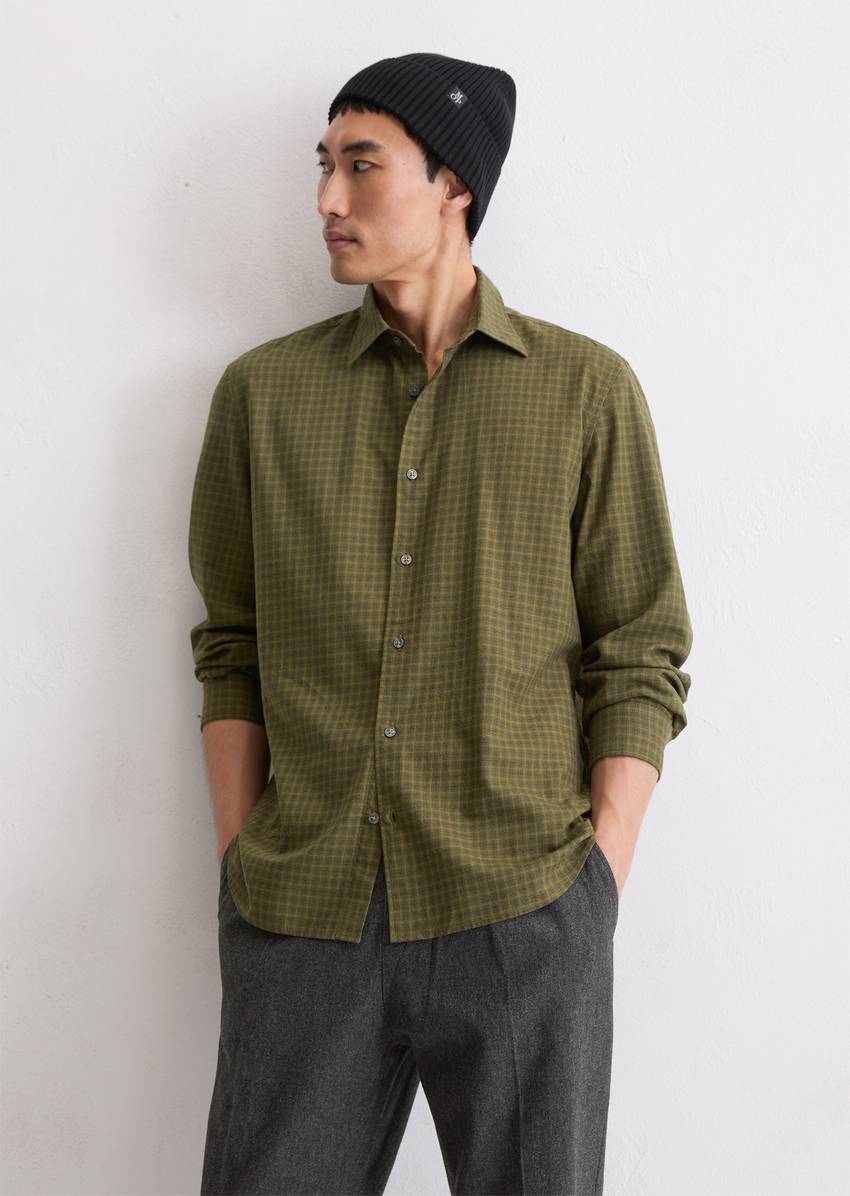 Regular shirt made from soft organic cotton flannel