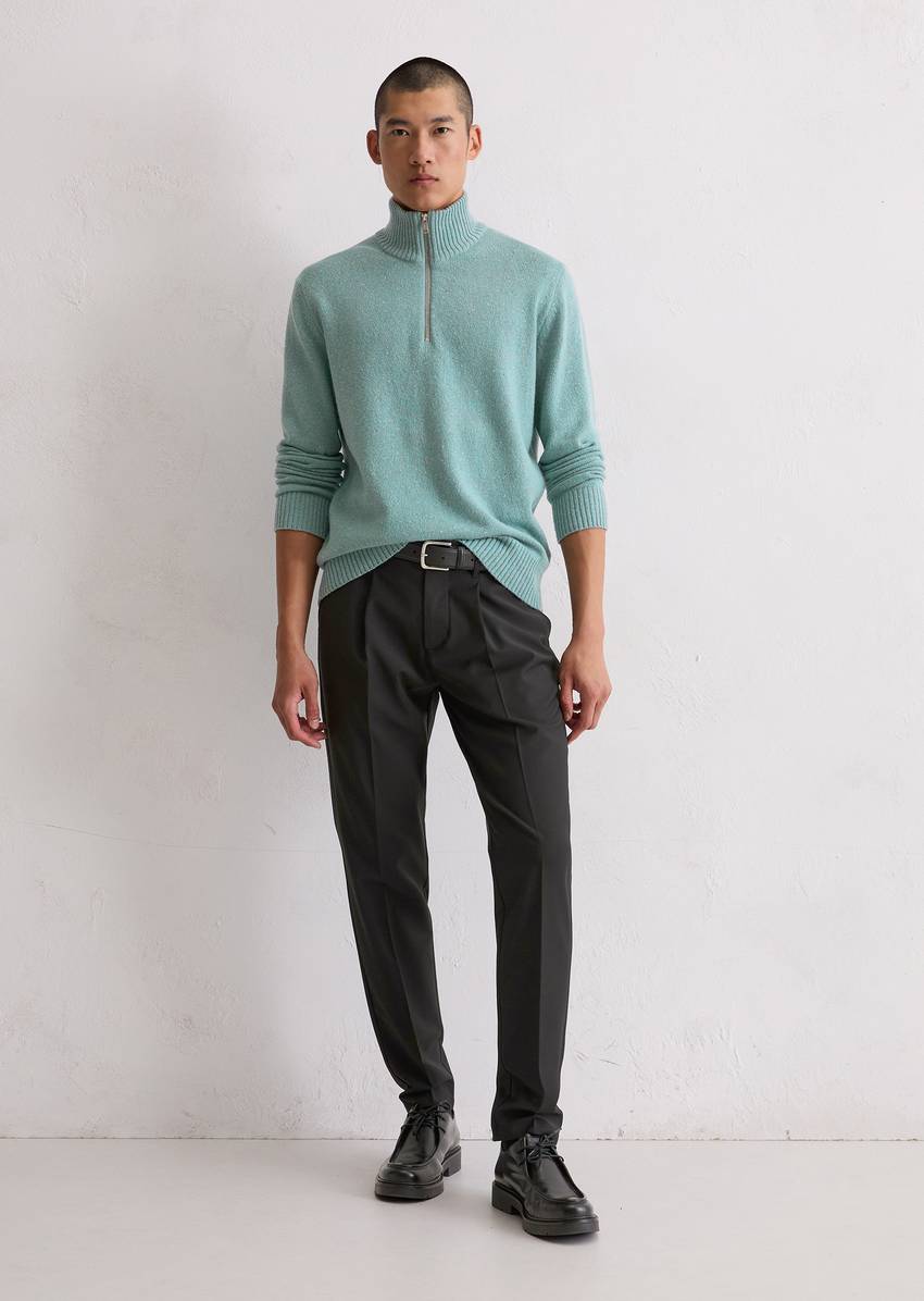 Troyer regular made from speckled tweed yarn