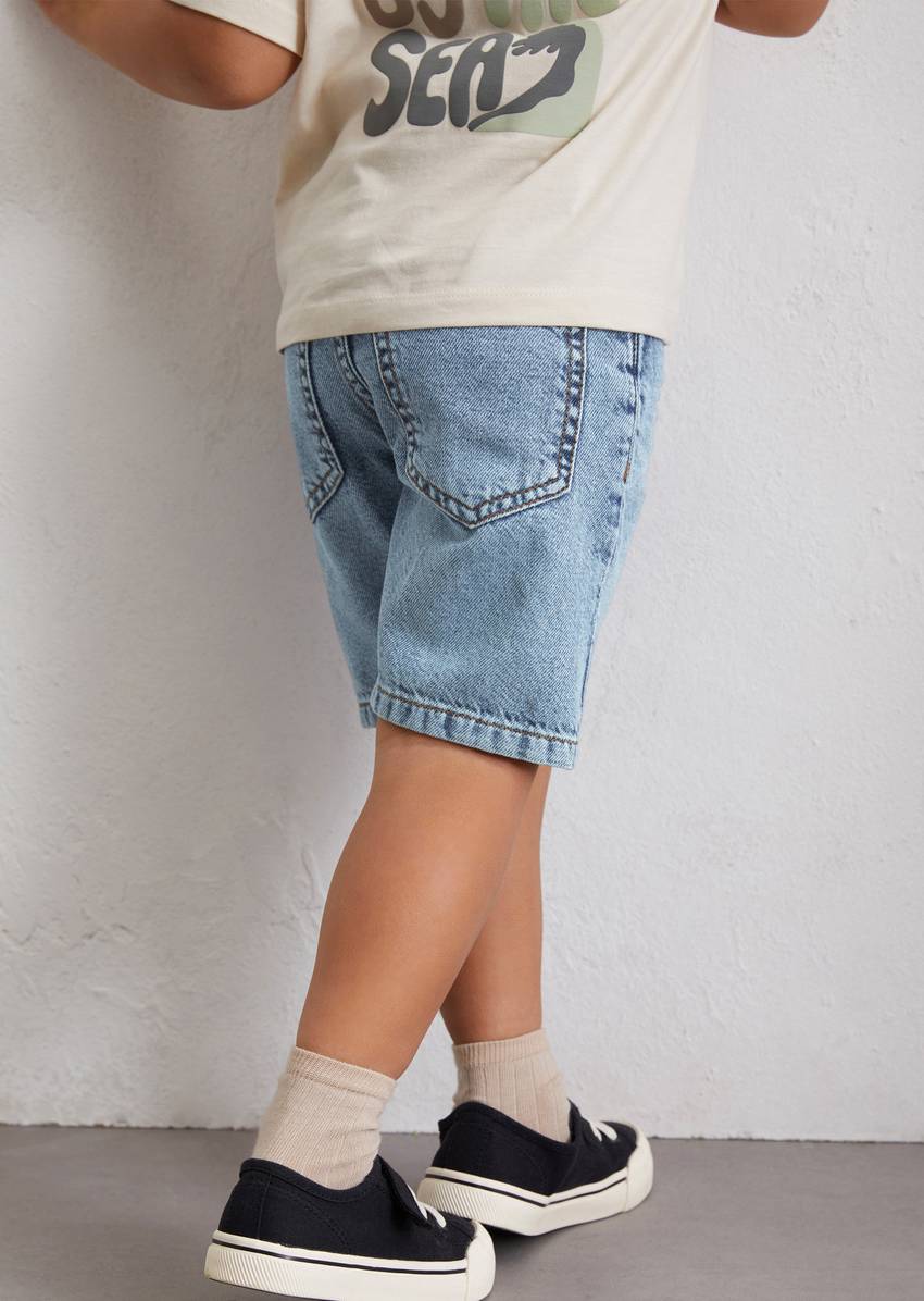 KIDS-BOYS denim shorts made from pure organic cotton
