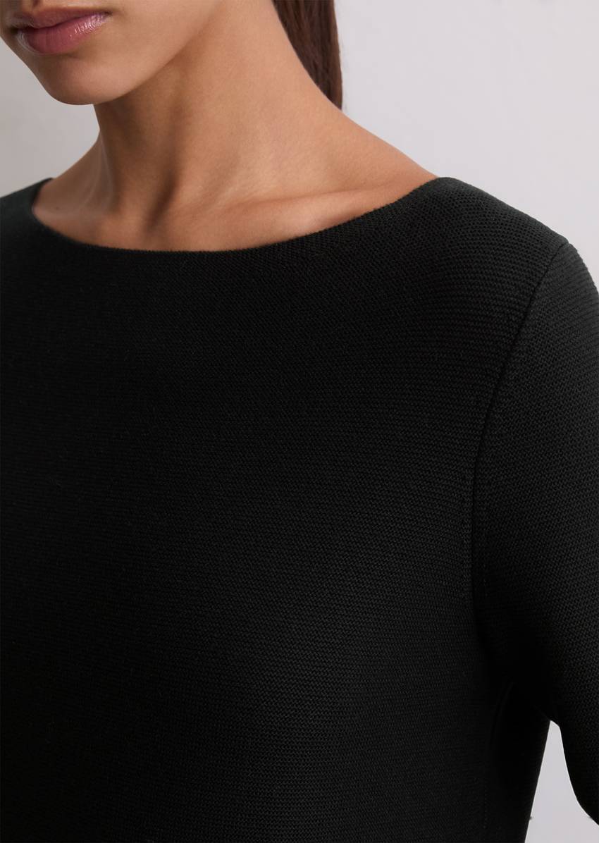 Sweater slim made from organic cotton