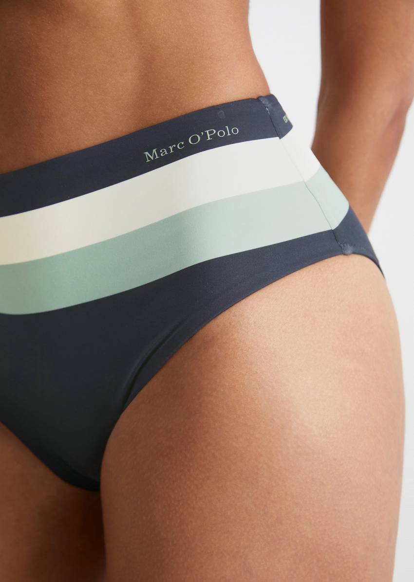 Bikini briefs high waist made from recycled material