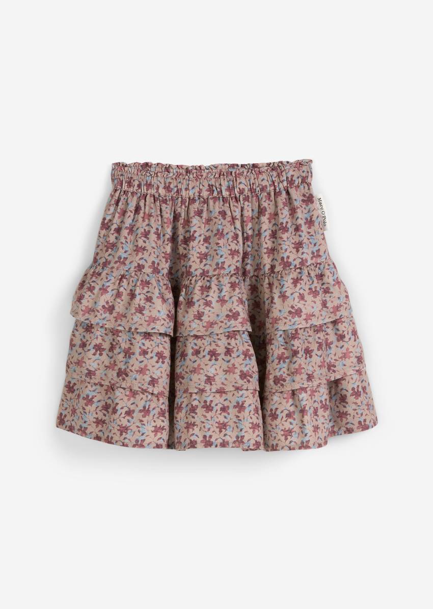 TEENS-GIRLS layered skirt with a delicate floral print