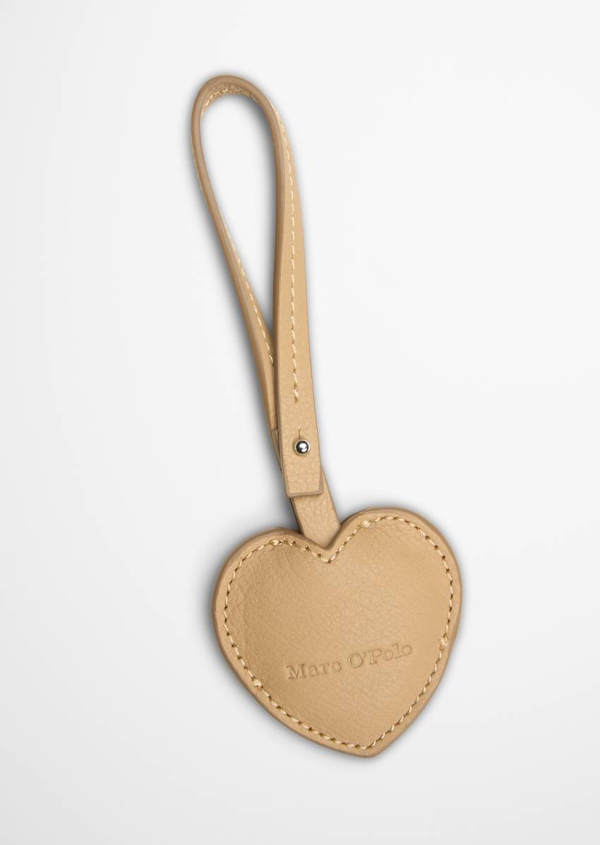 Key fob with leather heart