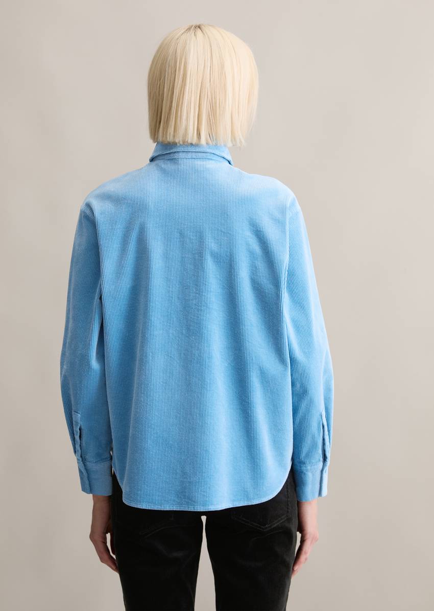 Relaxed blouse made from medium-weight corduroy stretch