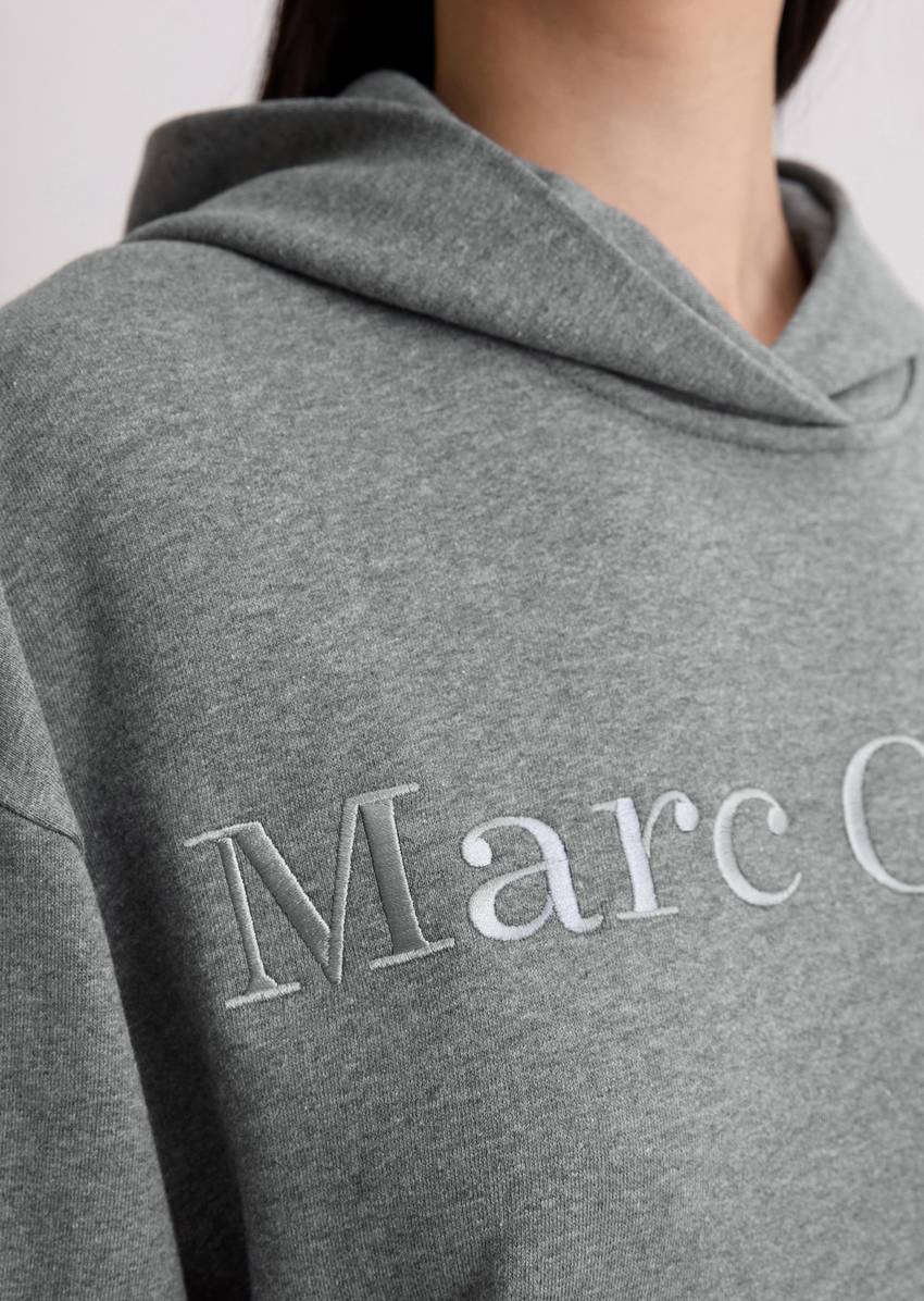 Logo hooded sweatshirt relaxed made from organic cotton