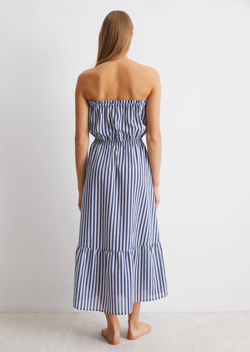 Bandeau beach dress made from recycled material