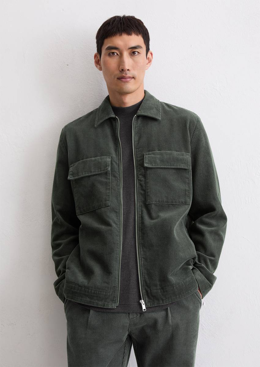 Overshirt made from heavy organic cotton corduroy