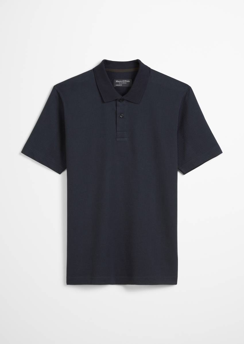 DfC polo shirt seersucker regular made from an organic cotton blend