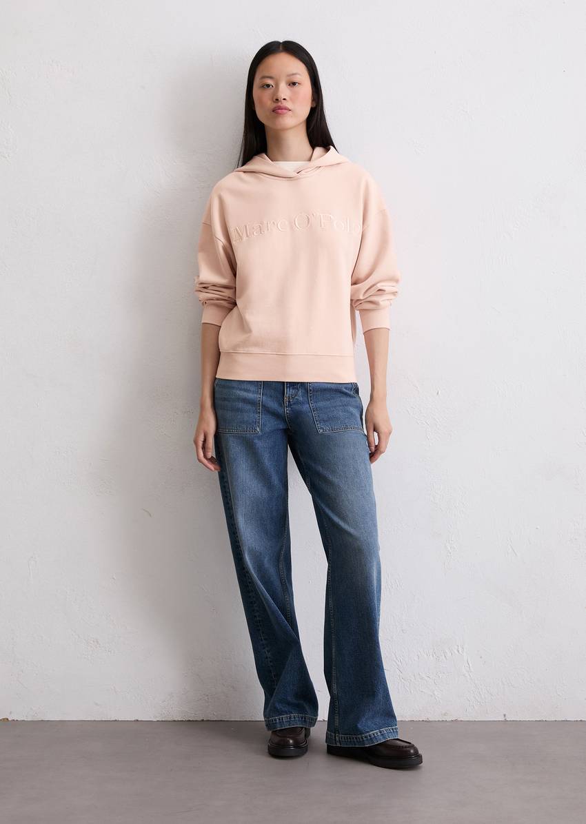 Logo hooded sweatshirt relaxed made from organic cotton