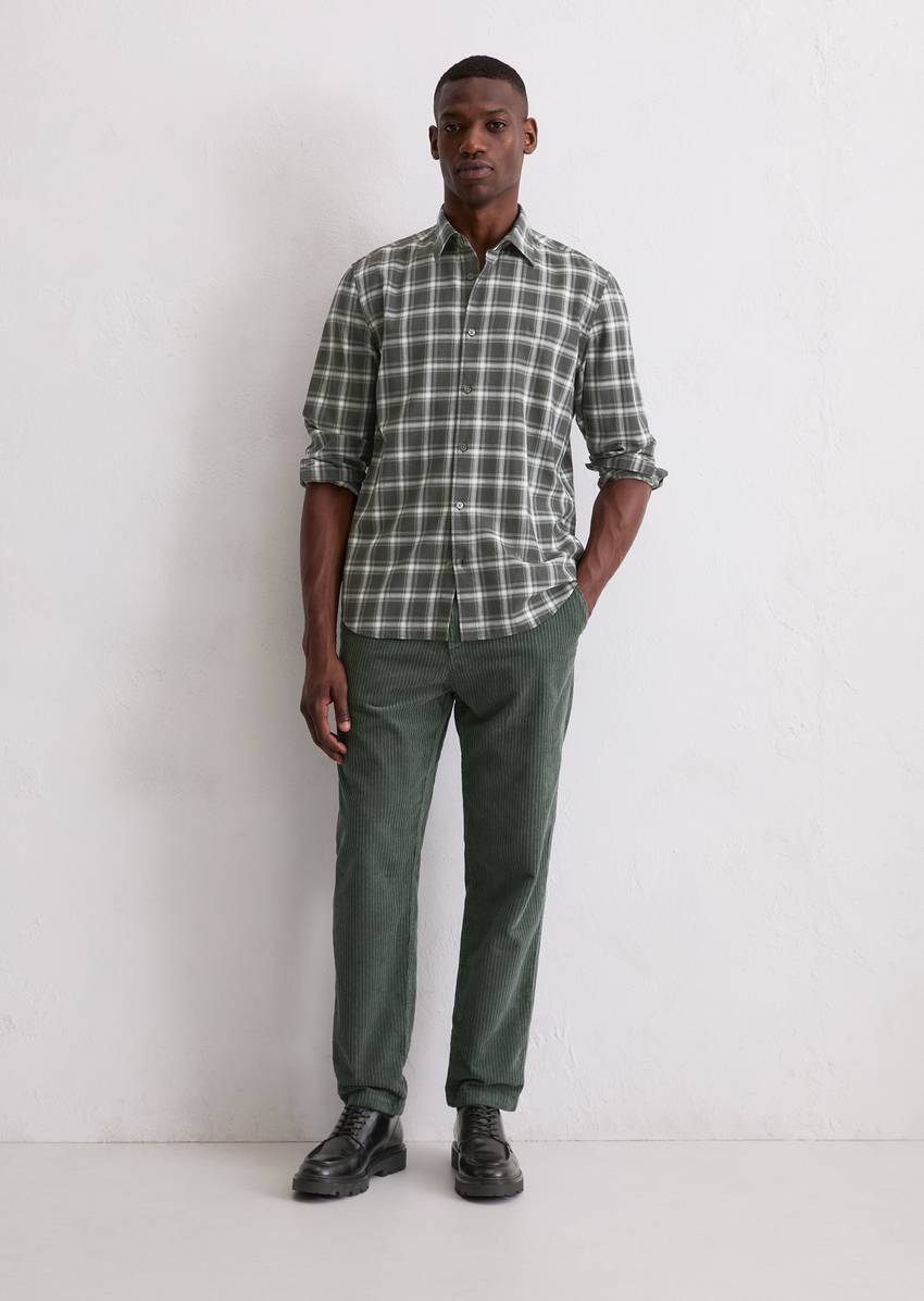 Regular shirt made from soft organic cotton flannel