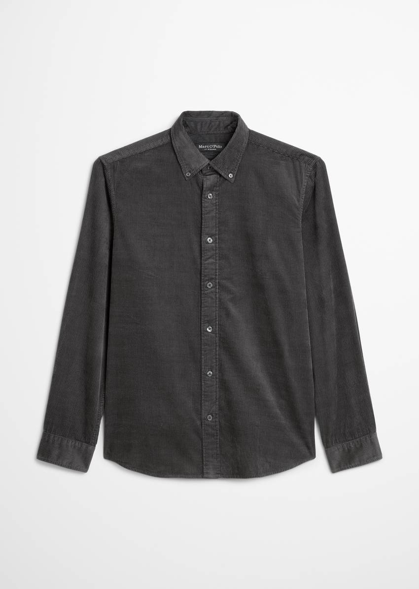Corduroy shirt regular with button-down collar