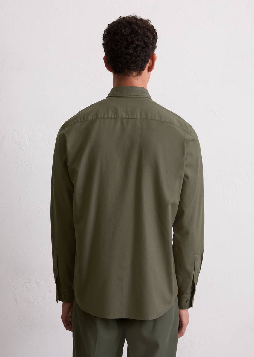 Regular shirt made from organic cotton and TENCEL™ Lyocell