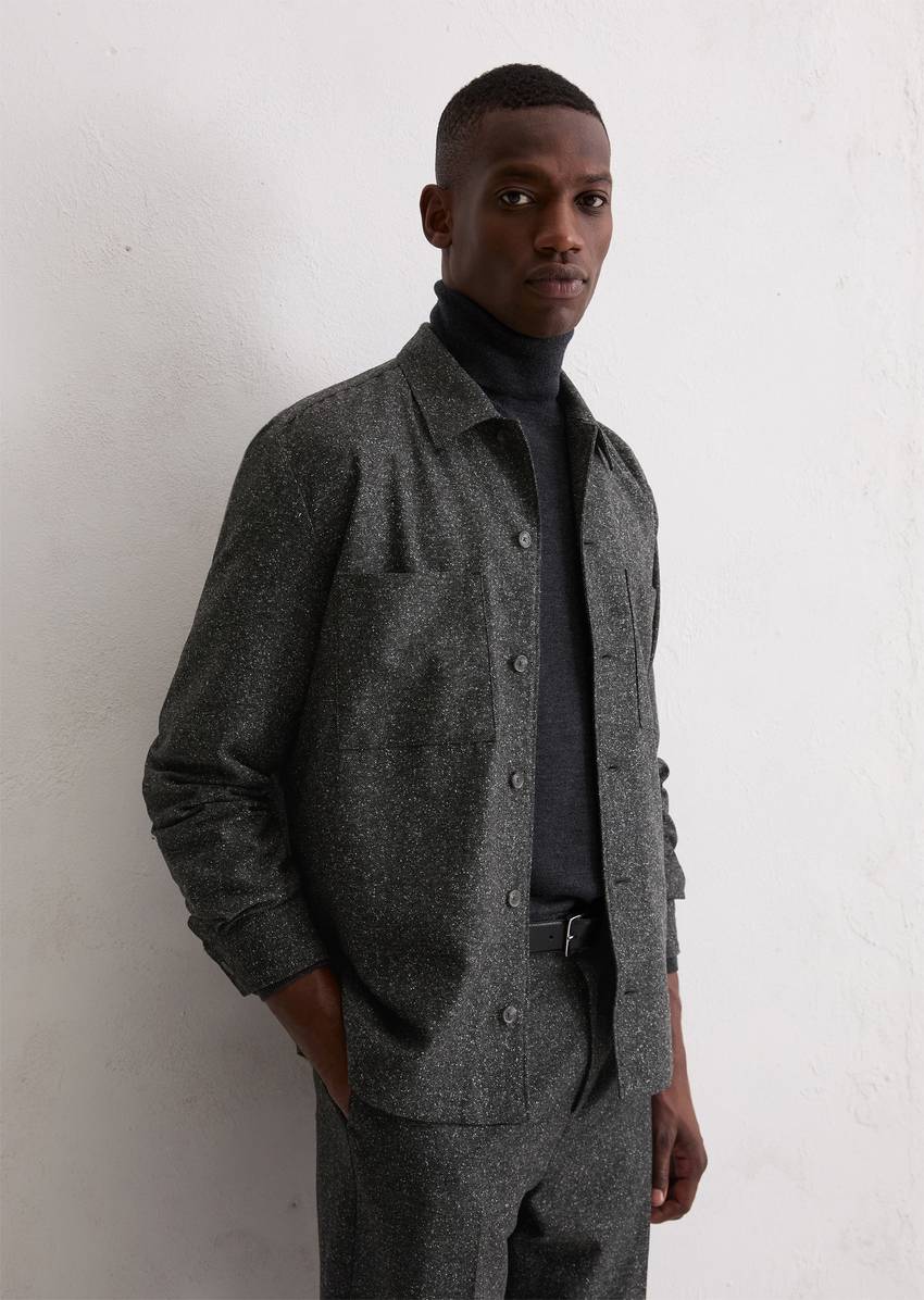 Overshirt made from an Italian sheep's wool mix