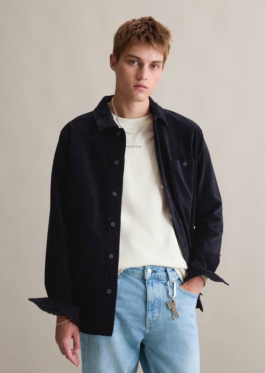 DfC jersey shirt relaxed made from soft terrycloth corduroy