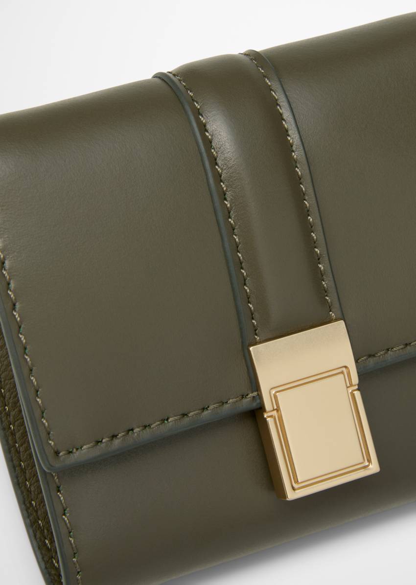 Combination wallet small made from fine lambskin