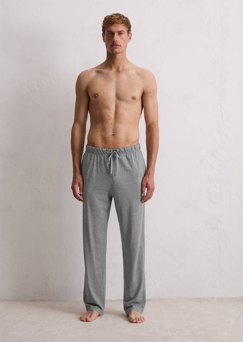 Lounge jersey pants made from organic cotton