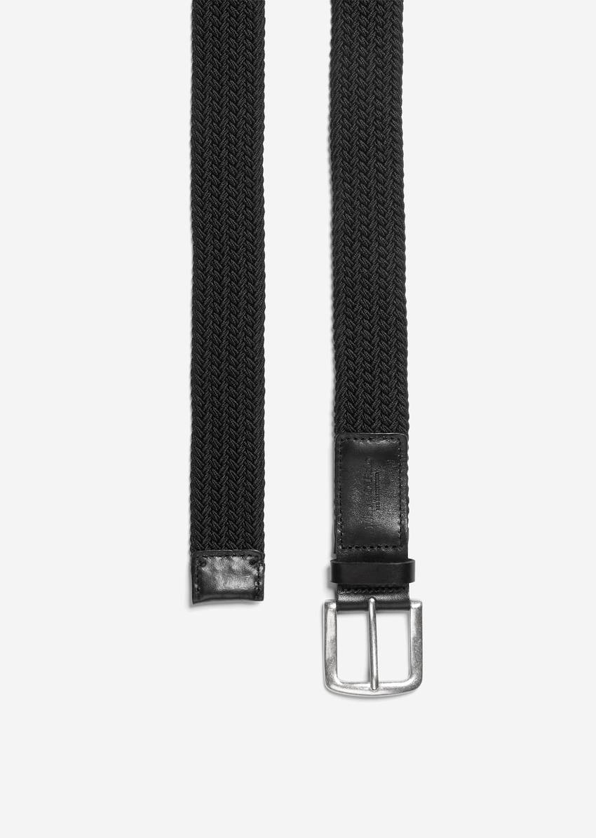 Braided belt made of recycled materials