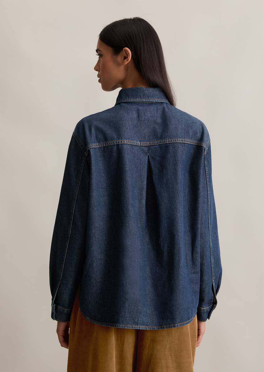 Regular denim blouse made from pure organic cotton
