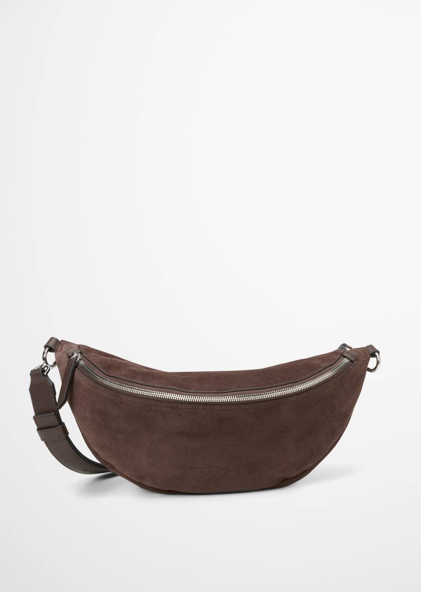 Fanny pack made from soft suede cowhide