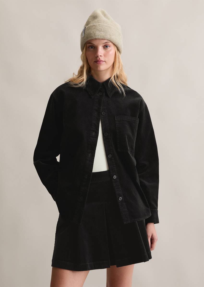 Relaxed blouse made from medium-weight corduroy stretch