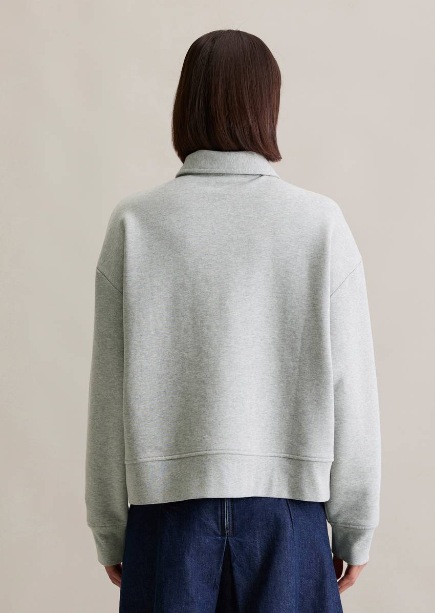 Polo sweatshirt relaxed made from pure organic cotton
