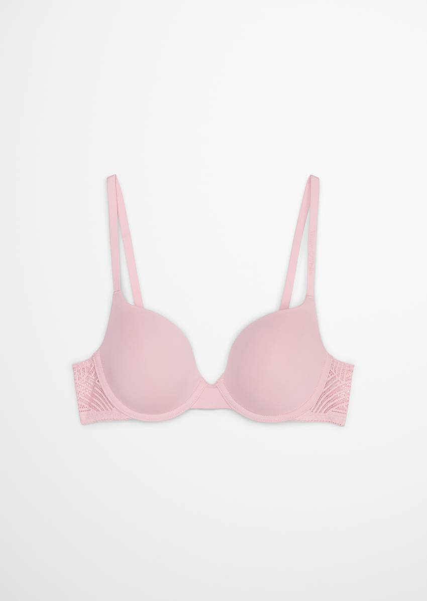 T-shirt bra with underwire and lace