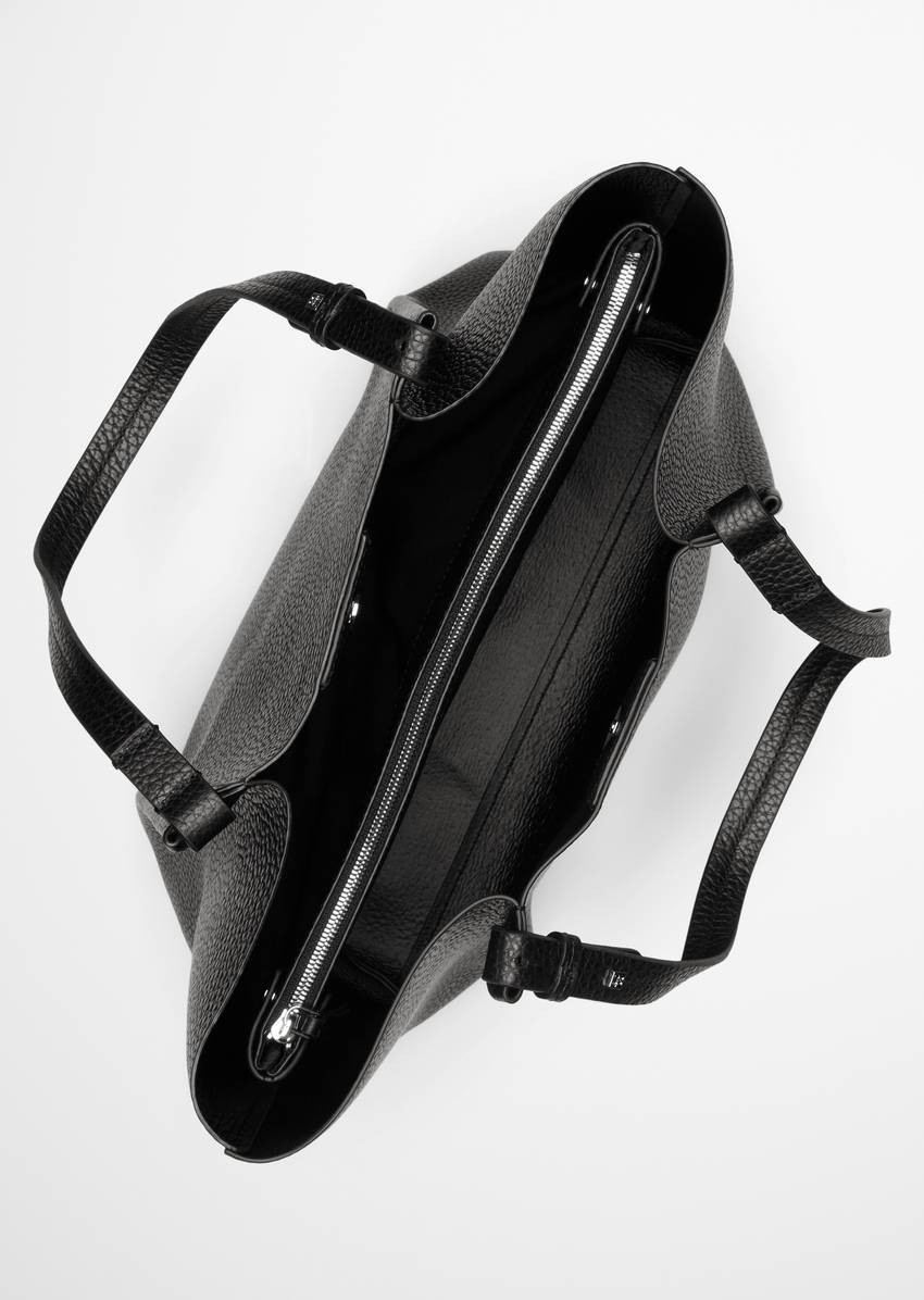 Shopper medium made from grained cowhide