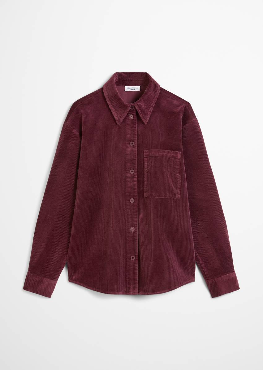 Relaxed blouse made from medium-weight corduroy stretch