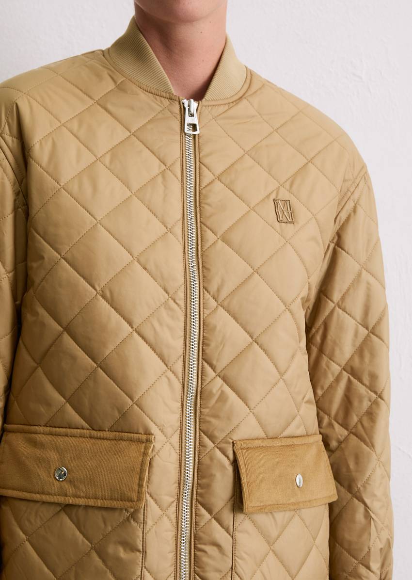 Blouson quilted coat regular made from recycled polyester