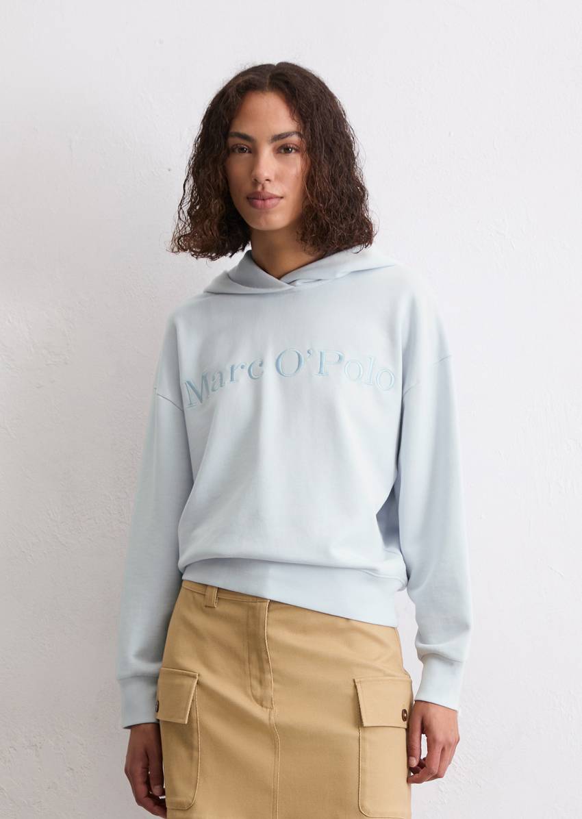 Logo hooded sweatshirt relaxed made from organic cotton
