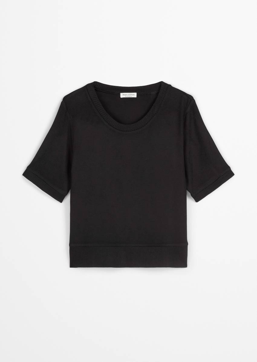 Lounge short-sleeved sweater Made from a soft TENCEL™ modal blend