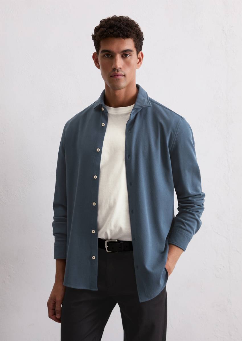 Shirt shaped made from organic cotton piqué