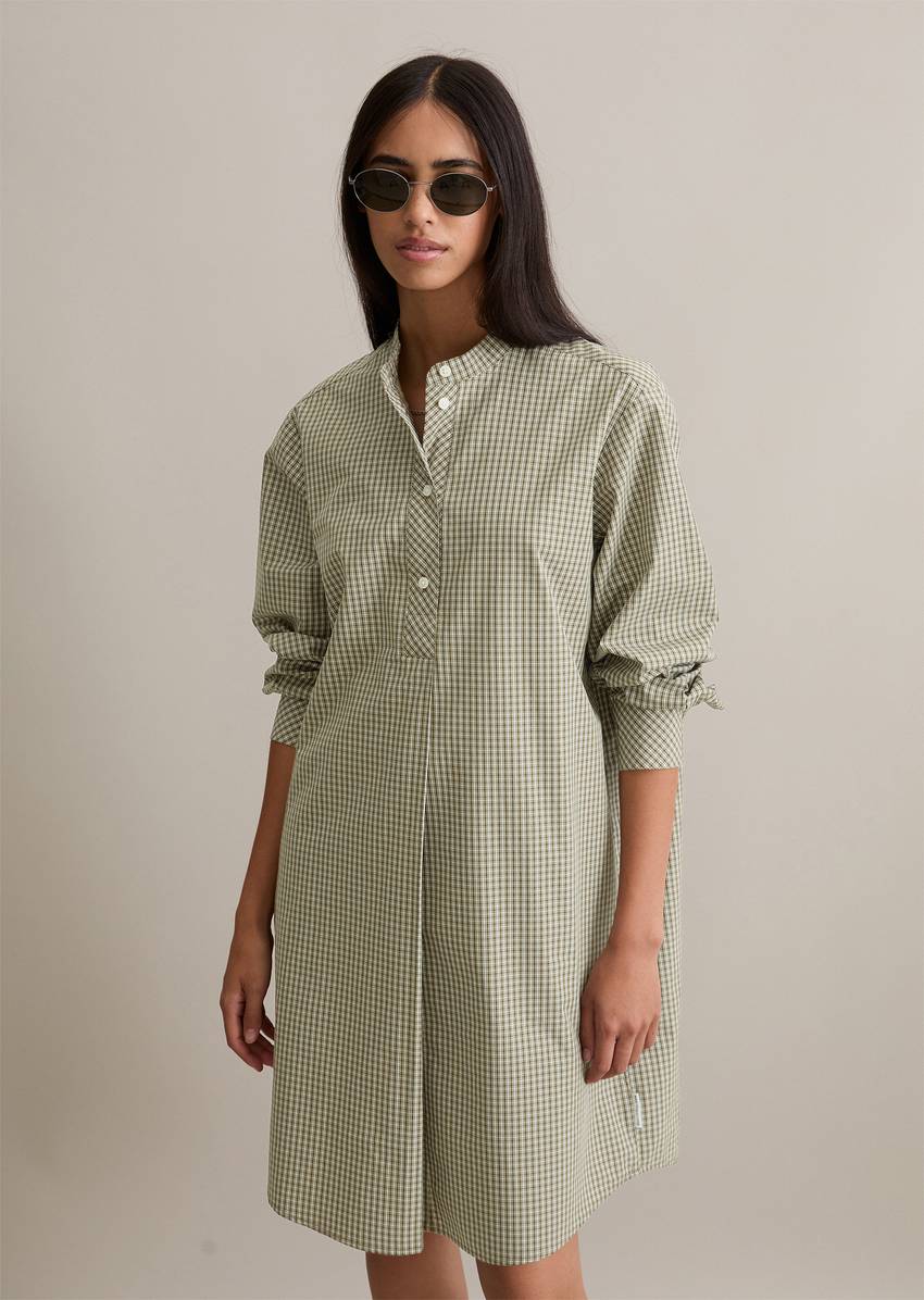 Check dress relaxed made from papertouch poplin