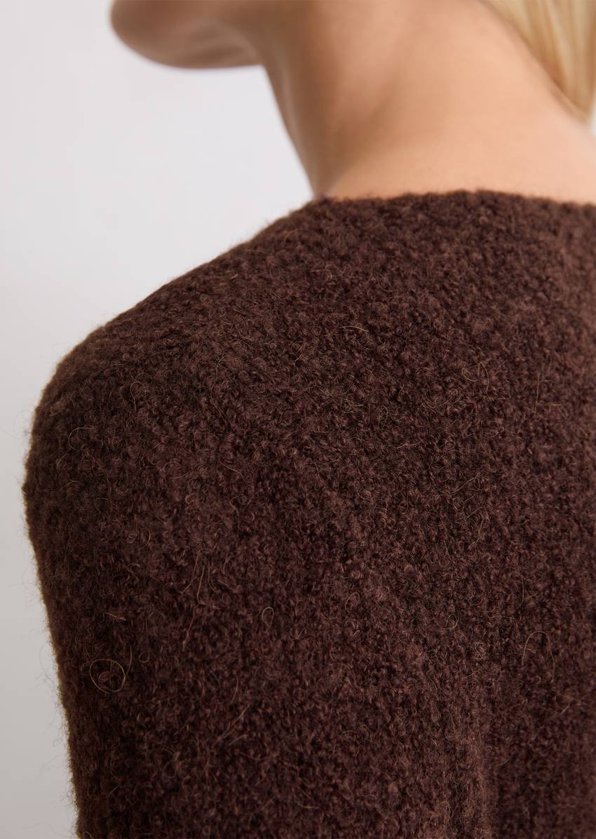 Bouclé sweater regular made from a virgin wool/alpaca wool mix