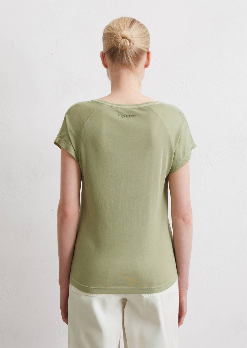 T-shirt regular made from a viscose/organic cotton blend