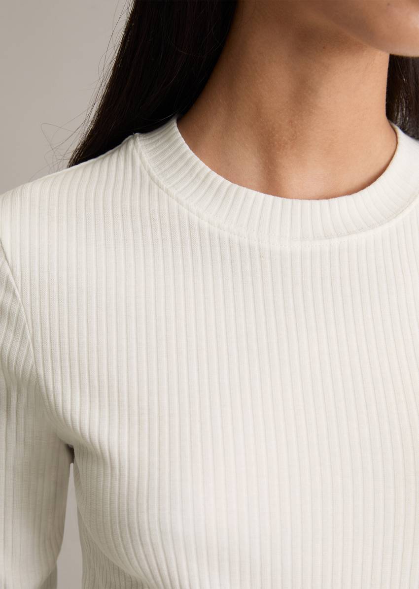 Longsleeve slim made from ribbed jersey