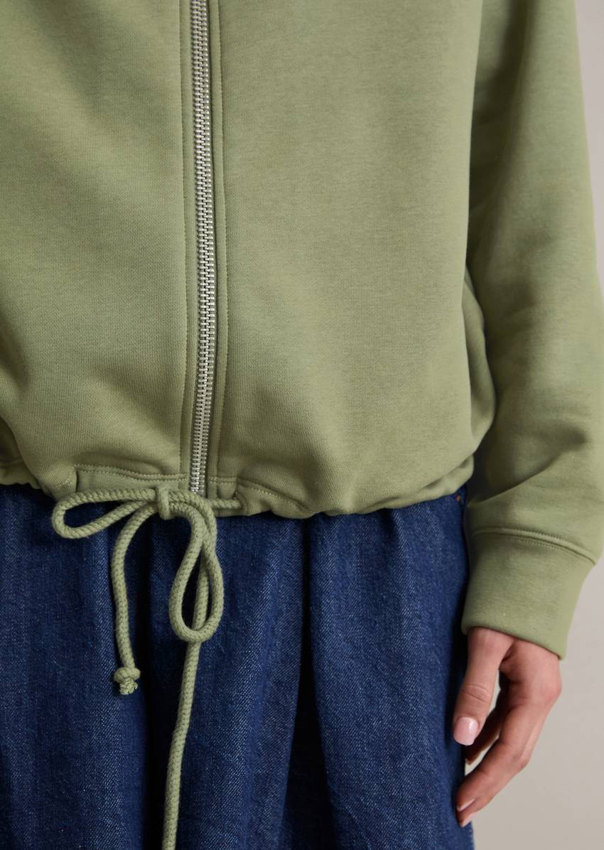 Sweat jacket regular made from a soft organic cotton blend