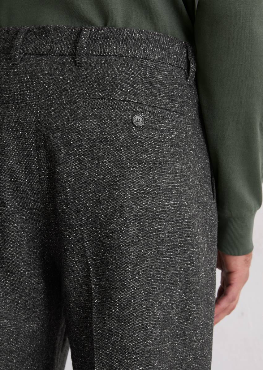 Trousers model Mossbo wide made from an Italian sheep's wool mix