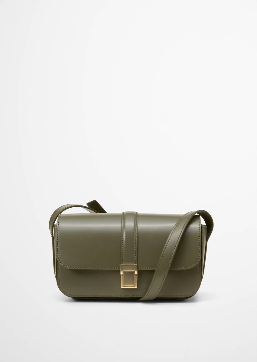 Shoulder bag small with elegant hinged clasp