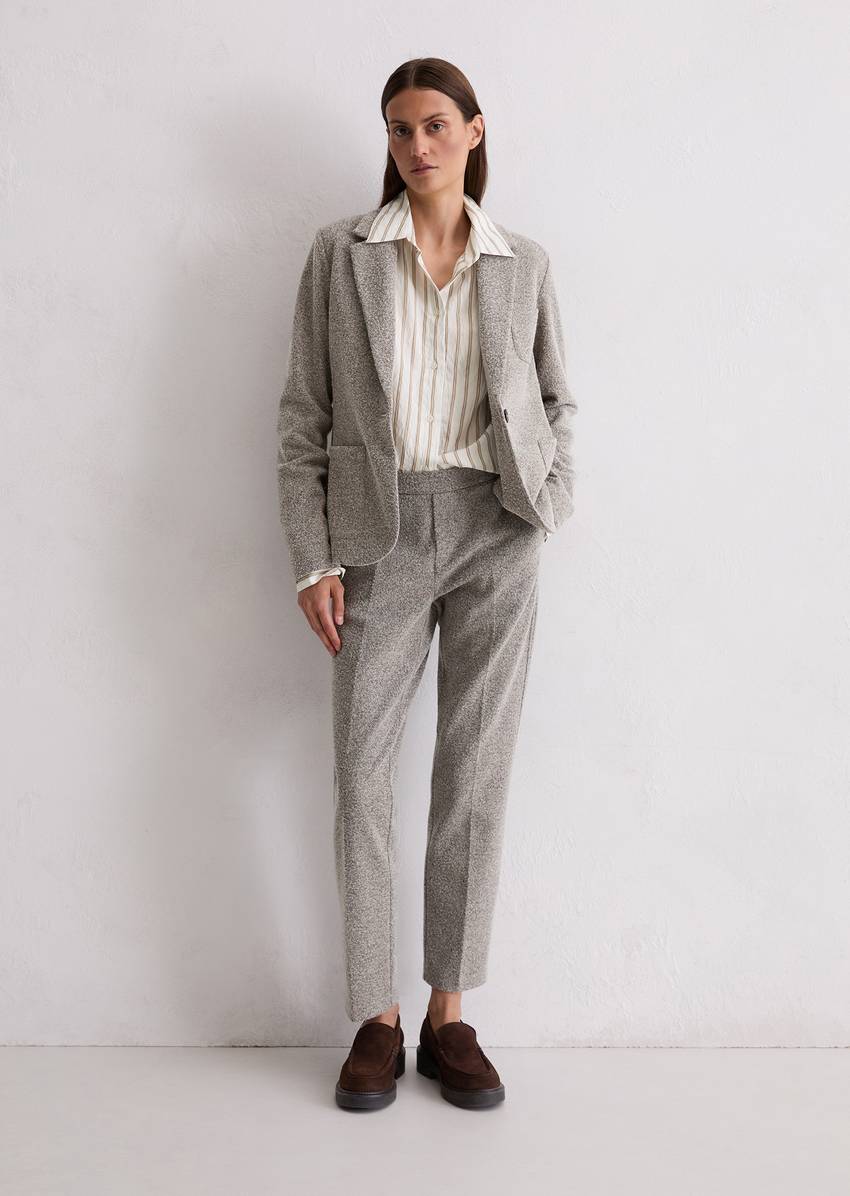 Relaxed jersey tweed blazer made from an organic cotton blend