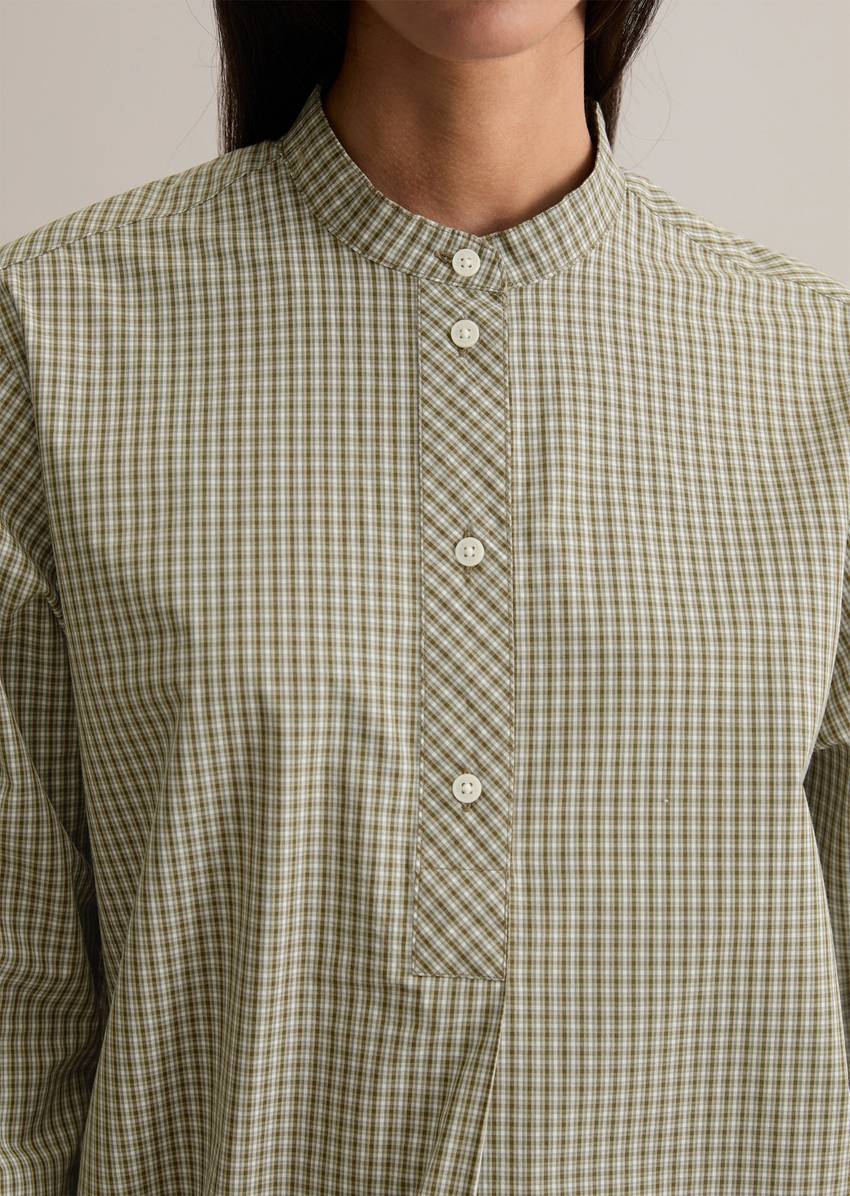 Check dress relaxed made from papertouch poplin