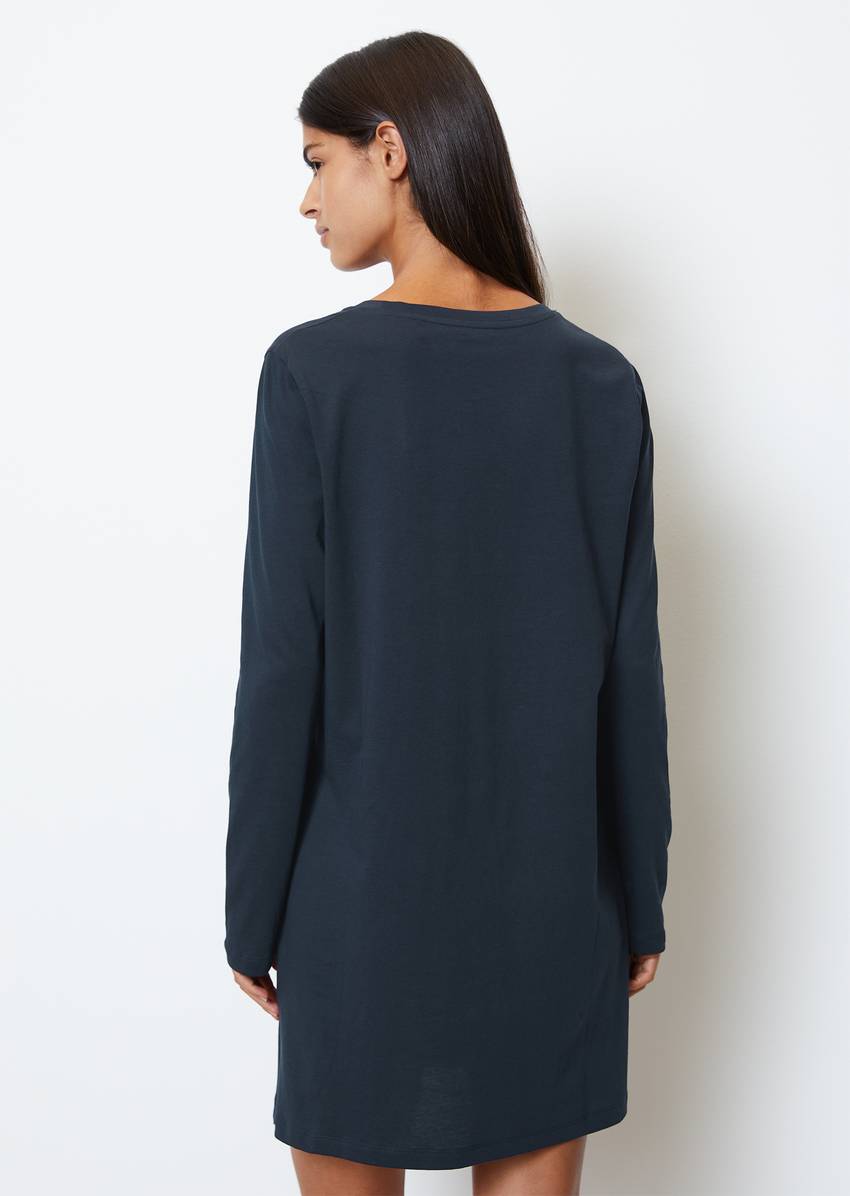 Long-sleeved lounge shirt made from pure organic cotton