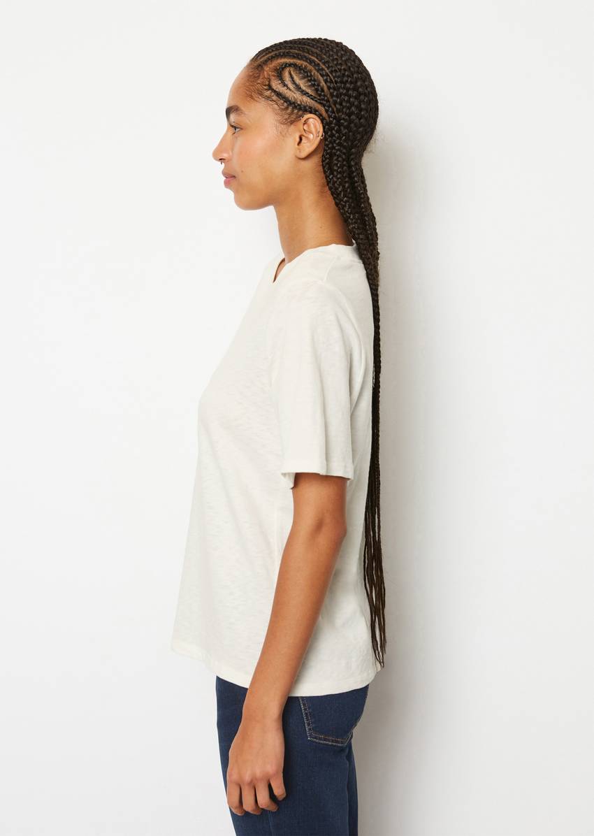Loose slub jersey T-shirt made of soft organic cotton